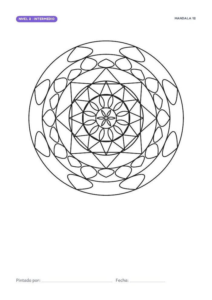 Página del regalo: mandala nivel intermedio